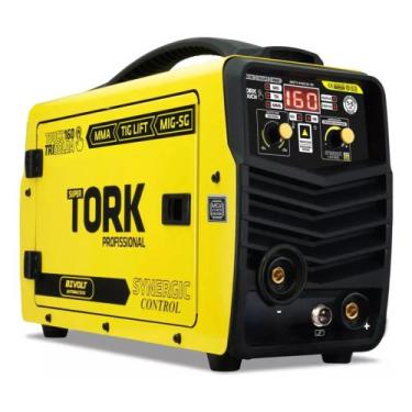 Imagem de Maquina Solda Inversora Mig 160a Sem Gás Tig Mma Tork Soldas - TORKSOL