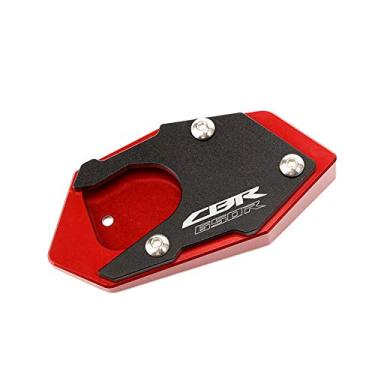 Imagem de Acc-Creativity Suporte lateral para pé de motocicleta ampliador lateral placa de extensão compatível com HONDA CB650R CBR650R 2019-2020 (CBR650R, vermelho)