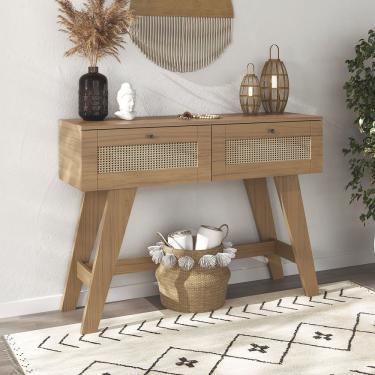 Imagem de Aparador Em Mdf 2 Gavetas 110cm Palha Carvalho