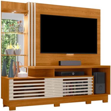 Imagem de Estante Home Theater C/ Pés Para Tv 60 Polegadas Paula Cinamomo/off White