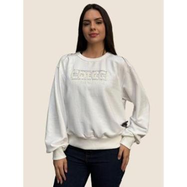 Imagem de Blusão Moletom Logo Solar Texturizado Colcci Cor:;Tamanho:PP-Feminino