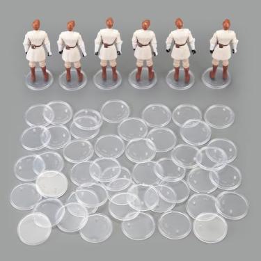 Imagem de SIXPOINTS Suporte Para Exibição De Bonecos Redondos Transparentes Com 36 Peças, Compatível Filmes Ação Modernos 3,75" Star Wars / Gi Joe Marvel, Disco 37,5 Mm Largura, 2,35