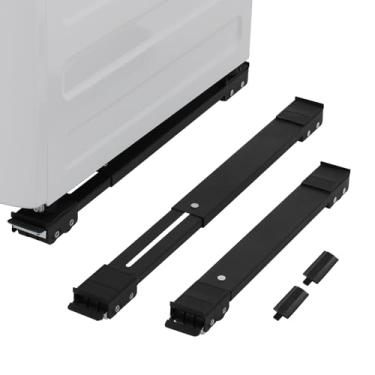 Imagem de LUCKUP Rolos Para Eletrodomésticos De Alta Resistência, Suporte Extensível Máquina Lavar, Móveis, Base Geladeira Móvel, Lavadora E Secadora 660 Lbs, Preto