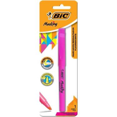 Imagem de Caneta Marca Texto Marking Rosa Bic Blt/01