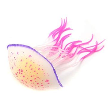 Imagem de Silicone Vermelho Realista Artificial para Decoração de Aquário - Ornamento de Tanque de Peixes Ecológico (Vermelho)