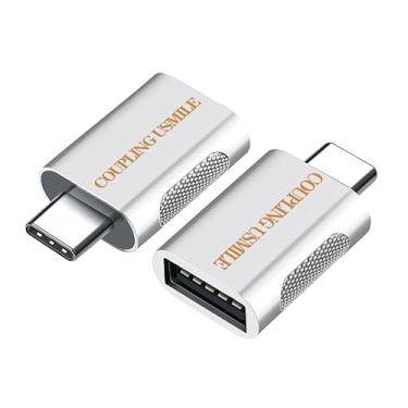 Imagem de COUPLING USMILE Adaptador Usb C Para [Pacote Com 2], Cabo Otg, Thunderbolt3 | 10 Gbps De Alta Velocidade, Usb-If Certificado, Compatível Macbook Pro/Air, Iphone 15, Laptops, Tablets, Prata