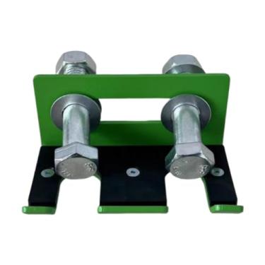 Imagem de Pegciuho Suporte de barra para rack de agachamento, suporte de barra de peso para armazenamento de rack de supino, duplo para barra, fácil de instalar, Verde