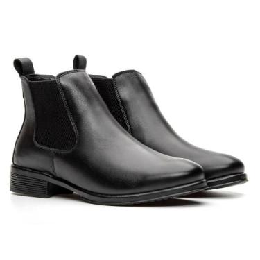 Imagem de Bota Chelsea Masculina Couro Botina Casual Conforto - IGO, Preto, 41