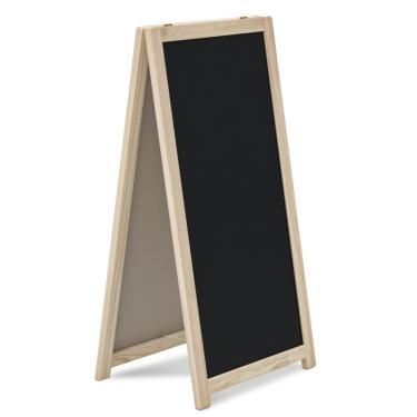 Imagem de Cavalete de Calçada Standard Preto 100x60 cm Moldura Pinus Natural