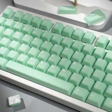Imagem de 154-Key PBT Keycap Set for Mechanical Keyboard - Durable Thick PBT Keycaps, MX Compatible, Perfect for 61/64/68/87/104/108 Key Layouts, Gift for Gamers/Typists/Office (Cyan)