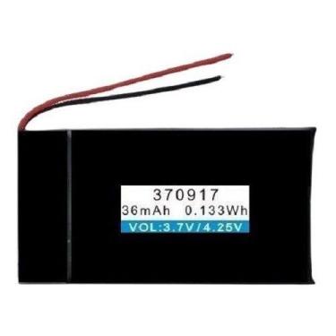 Imagem de Bateria 3,7v 36mah Com 2 Fios 3,7mm X 09mm X 17mm 370917 - bgb