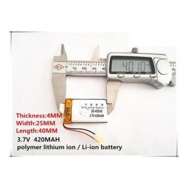 Imagem de Bateria 3,7v 420mah  4mm X 25mm X 40mm 402540 - bgb