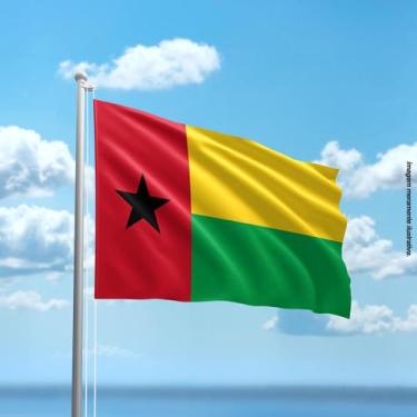 Imagem de Bandeira da Guiné-Bissau 80cmx140cm Tecido Oxford 100% Poliéster - Pre