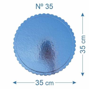 Imagem de 5 Suporte Base de Bolo Cake Board Laminado Prateado Nº35 - AAZ