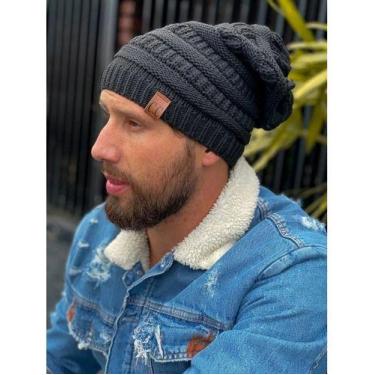 Imagem de Touca Caída Tricô Gorro Boina Beanie Lã Masculina Feminina Macio Quent