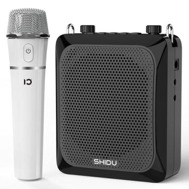 Imagem de SHIDU Amplificador De Voz, Alto-Falante Portátil 25 W Com Microfone Sem Fio, Sistema Som Pessoal, Bateria Recarregável 2000 Mah Para Professores, Guias Turísticos Sala Aula, Reuniões