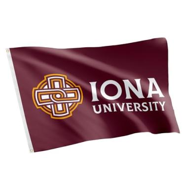 Imagem de Desert Cactus Bandeira Iona University IU - Faixa Gaels de 9,5 x 1,5 m, tecido durável interno/externo, design 100% poliéster (estilo 4a)