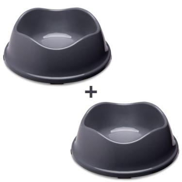 Imagem de Kit 2 Potes Comedor Bebedouro Ração Água Cachorro Pet 1L - Stark Pet, 