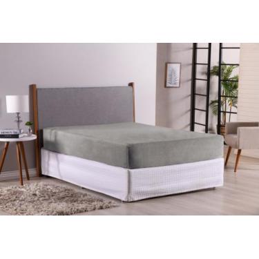 Imagem de Lençol Casal Queen Com Elástico Para Cama Box Plush Mantinha Macio Avu