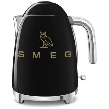 Imagem de Chaleira Elétrica Smeg x OVO 1,7L da Coleção OVO, Chaleira SMEG da Linha Retrô dos Anos 50 - Preta