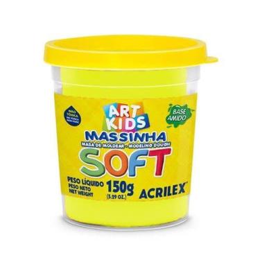 Imagem de Massinha De Modelar Soft Acrilex Pote 150g Amarelo Limão Ref. 102