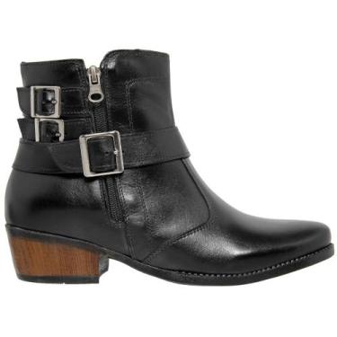 Imagem de Bota Feminina Cano Curto Five Days Em Couro Legitimo Cores 7020 - TFR 