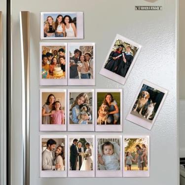 Imagem de AG-UNICORN Molduras magnéticas de 5 x 7 cm para mini filme Fujifilm Instax, conjunto de exibição de fotos com colagem de 5 x 7 cm para geladeira (para 12 fotos, transparente, 5 x 7)