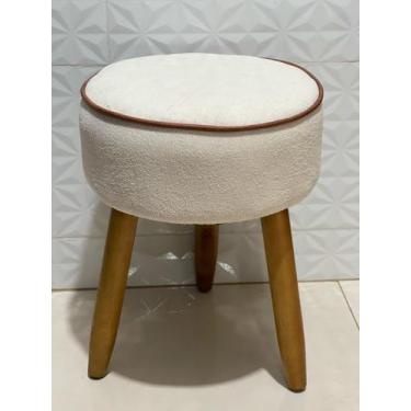 Imagem de Banqueta Puff Redondo Luna - Leo Decor, Bege