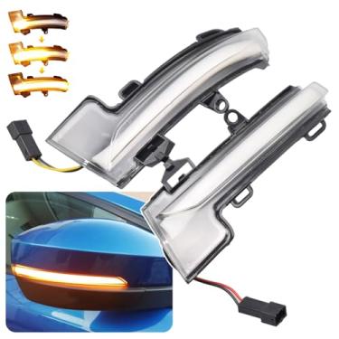 Imagem de Yoegerery Luz pisca-pisca de LED dinâmica para Skoda Octavia Mk3 A7 5E 2014 2015 2016 2017 2018 2019 (branco-amarelo)