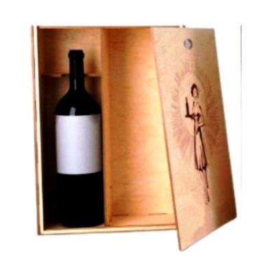Imagem de Caixa Para Vinho Em Mdf Cru