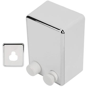 Imagem de Varal Montado na Parede, Corda de Lavanderia Retrátil de Rack de Aço Inoxidável para a Torre do Banheiro da Lavanderia (branco simples)