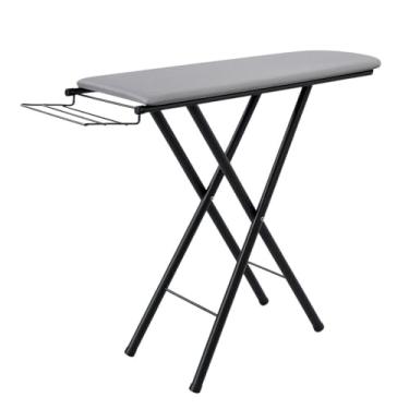 Imagem de Passadeira de Passar Roupa Dobrável 3 Andares Técido Térmico Extra Forte Com Porta Ferro(Preto)