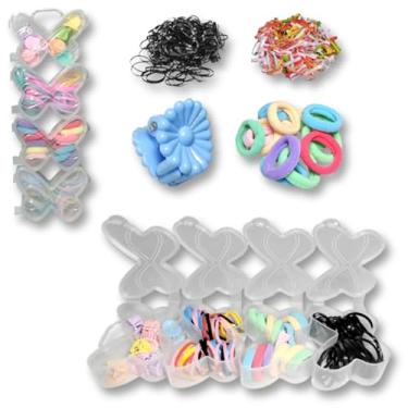 Imagem de Kit Cabelo Infantil Completo, 135 Acessórios Com Organizador Borboleta, Inclui Elásticos, Piranhas e Xuxinhas, Para Penteados De Menina