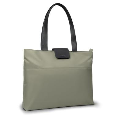 Imagem de SIMTOP Bolsa feminina com bolso magnético resistente à água poliéster 41 cm compartimento para notebook para viagens, escritório, uso diário