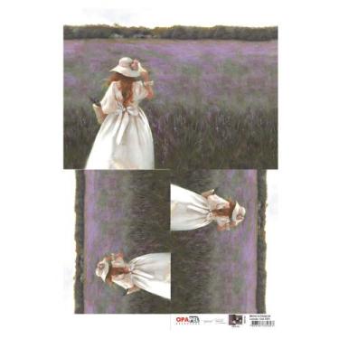 Imagem de Papel Decoup. 2373 Menina no Campo - OPA