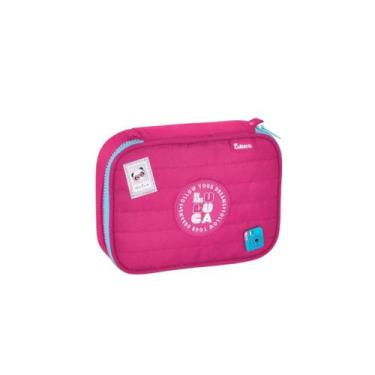 Imagem de Estojo Box Luluca Juvenil Escolar 36 Elásticos Pandinha, Rosa