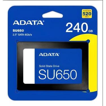 Imagem de HD SSD240GB Adata 3 2.5 SU650 ASU650SS-240GT-R 240GB preto - Plug Lar 