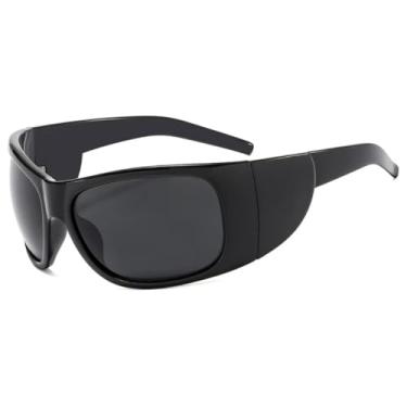 Imagem de Óculos de sol grandes da moda, feminino, retrô, punk, vintage, masculino, esportivo, uv400 (c1)