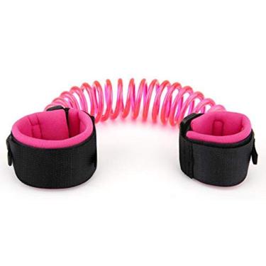 Imagem de Guia De Segurança Coleira Pulseira Pulso Anti Perda Criança Rosa