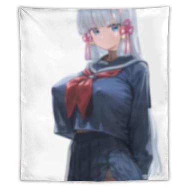 Imagem de LIEGBMEU Sexy Bikini Hot Anime Girl Tapeçaria 127.0 cmx152.4 cm Interior Exterior Wall Quilt Art Decoração de Tapeçaria Caprichosa, AE13