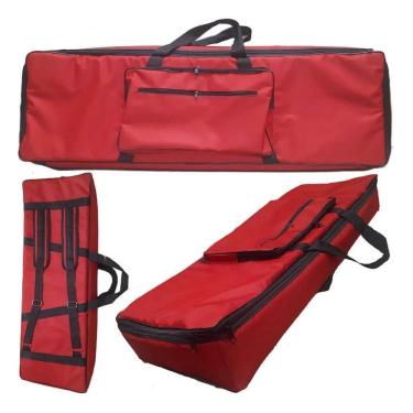 Imagem de Capa Master Luxo Bag Para Piano Kurzweil Sp2X Nylon Vermelha