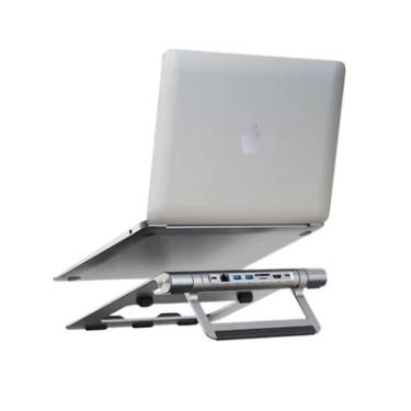 Imagem de Adaptador Cabletime Usb-c Multiportas Com Suporte - 7 Em 1.