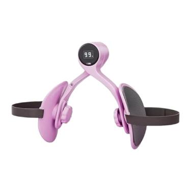 Imagem de Fenteer Exercitador de coxa, equipamento para exercícios de pernas para homens e mulheres, dispositivo de treinamento de quadril leve e giratório 360, Roxo com Balcão