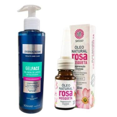 Imagem de Kit Óleo Rosa Mosqueta + Gel Facial Limpeza Antioleosidade - Dermacrea