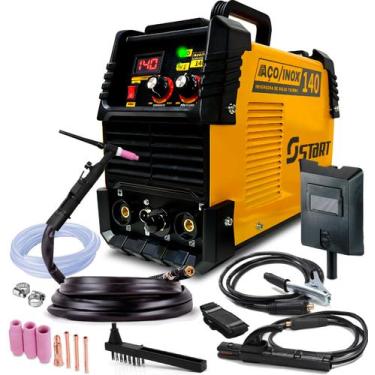Imagem de Maquina Inversora De Solda Mma Max Tig Aço Inox 140a Start + Acessório