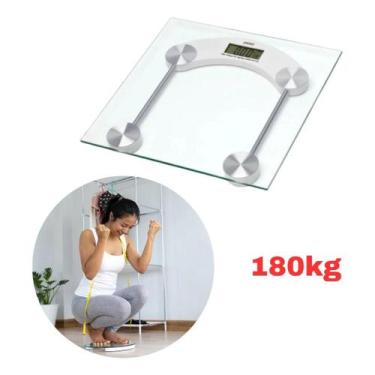 Imagem de Balança Digital Eletrônica Vidro Academia Fitness Banheiro Casa Cozinh
