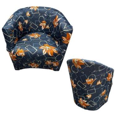 Imagem de Capa Poltrona ferradura Estampa - Taty Capas e Confecções, Floral 1