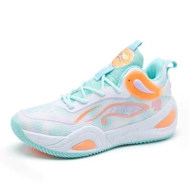 Imagem de Bolognifi Os sapatos de basquete homens para competições Equipamento de basquetebol(Verde1,43 BR)