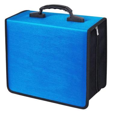 Imagem de Caixa para CD/DVD Binder Siveit 400 Capacidade Preta/Azul