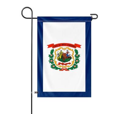 Imagem de Bandeira de jardim do estado da Virgínia Ocidental, 30,5 x 45,7 cm, bandeira vertical dupla face, poliéster, pequena, bandeira patriótica, celebração, festa, decoração externa